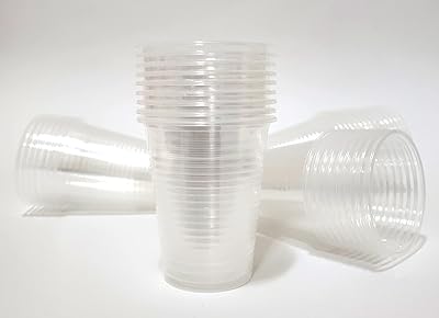 Verre en plastique transparent 6 oz, 200 unités