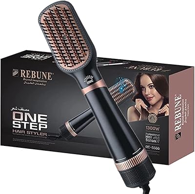 Rebune hair styler re-8888 sèche-cheveux et volumateur en une étape, brosse à air