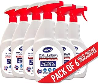 Spray désinfectant multi-surfaces avancé cd cosmo designs, 750 ml, paquet de 6