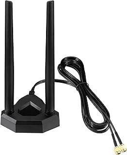 Antenne wifi bi-bande eightwood 2,4 ghz 5 ghz rp-sma avec câble d'extension