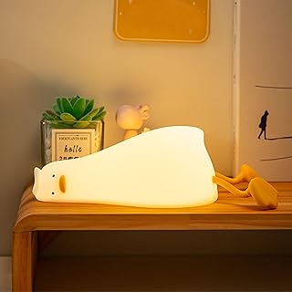 Attivolife canard veilleuse, lampe animale mignonne en silicone pour pépinière, minuterie rechargeable, décoration de chambre, cadeau d'anniversaire tactile led pour bébés filles garçons enfants. Faites-vous plaisir sans culpabiliser avec Diaytar