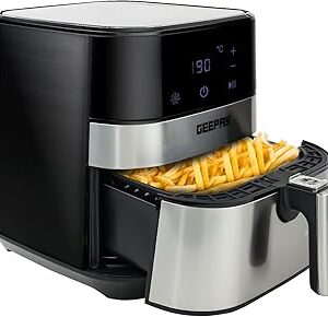 Friteuse à air geepas 1700w - friteuse à air chaud électrique 5l avec écran tactile numérique, préchauffage, minuterie de 60 minutes, affichage led avec fonction d'arrêt automatique, garantie fabricant 1 an. Diaytar Sénégal : Diversité produits, unité de prix bas