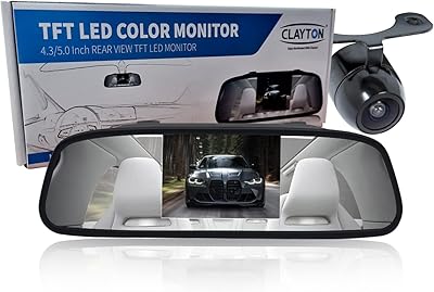 Kit de caméra de recul clayton, moniteur de 4,3 pouces, moniteur de rétroviseur