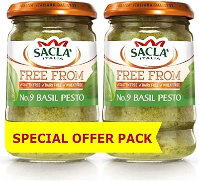 Sauce au basilic italien sacla false 190g (pack de 2)