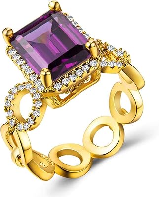 Bague plaquée or charhoden fashion pour femme cloutée de zircon