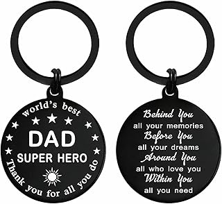 Porte-clés papa est mon héros, meilleurs cadeaux d'anniversaire pour papa au monde, porte-clés