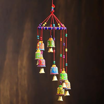 Icraft india cloches à suspendre au mur-porte-fenêtre faites la main pour décoration murale