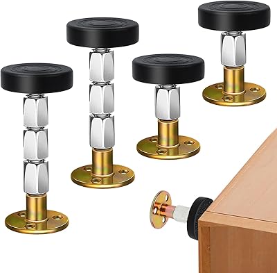 Lot de 4 fixations de cadre de lit fileté réglables butées de tête