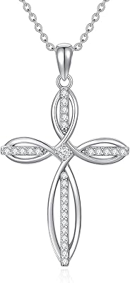 Collier croix ocj pour femme, pendentif crucifix en argent sterling 925, pendentif croix