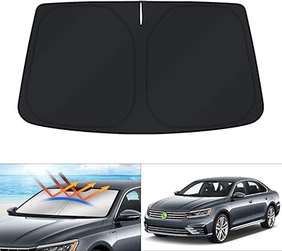 Parasol pare-brise moulé pour volkswagen passat 2012-2019, accessoires de pare-soleil pliables qui bloquent les rayons uv et gardent votre voiture au frais. Commandez malin, vivez mieux avec Diaytar