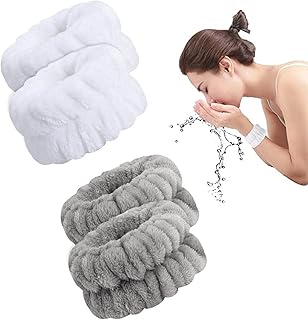 2 paires de bracelets samo, bracelets de lavage du visage en microfibre, bracelets