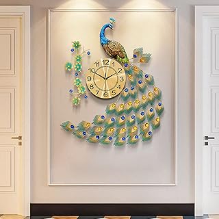 Grande horloge murale circulaire en métal design silencieux numérique pour décoration de salon