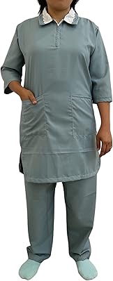 Ensemble d'uniforme médical pour nounou en mélange de coton japonais léger et durable