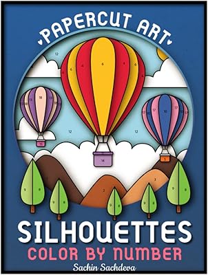 Silhouettes artistiques découpées en papier : livre de coloriage couleur par numéro pour adultes (lignes noires). Votre satisfaction, notre priorité chez Diaytar