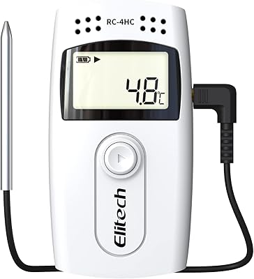 Enregistreur de données de température et d'humidité usb elite tech rc-4hc avec capacité