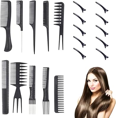 Ensemble de peignes de coiffure goodrun 10 pièces peigne avec pinces à cheveux