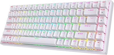 Clavier de jeu mécanique rk84, 80 % rvb, 80 % remplaçable à chaud