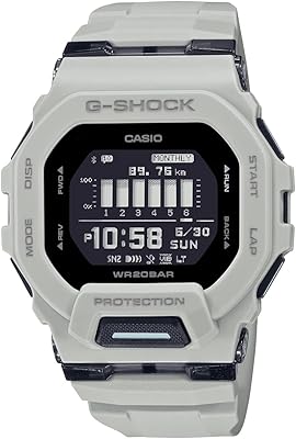 Montre numérique g-shock gbd-200uu-9dr pour homme, gris, gris, bracelet