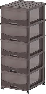 Armoire de rangement à 5 niveaux en bois de cèdre avec tiroirs