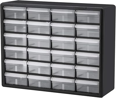 Acro mills 10124 armoire de rangement avec étagères et tiroirs 24 tiroirs
