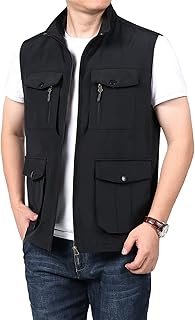 Gilet de voyage léger sans manches multi-poches pour hommes pour la randonnée, la pêche