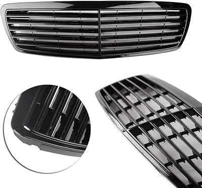 Grille avant amg noire brillante mvmtvt pour mercedes benz w211 classe