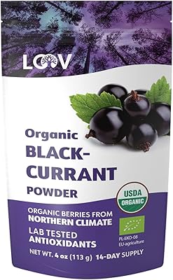 Poudre de cassis biologique riche en anthocyanes et en vitamine c composée