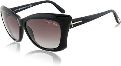 Lunettes de soleil œil de chat lana pour femmes, noir/gris, noir/gris, 59