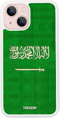 Coque de protection pour apple iphone 13 saudi vintage (pare-chocs blanc)