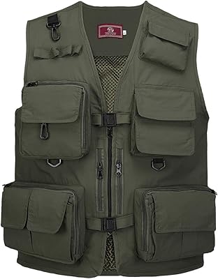 Gilet d'extérieur en maille multi-poches - gilet d'été pour photographie de pêche ekam