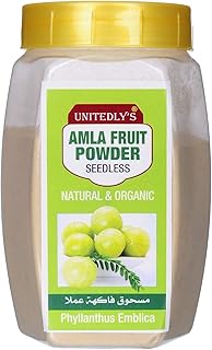 Poudre d'amla biologique unitedlaz (sans pépins) poudre de groseille indienne pour les soins