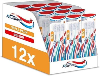 Brosse à dents aquafresh clean & flex 30 cm x 3 pièces, taille