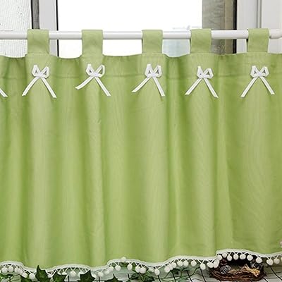 Ygxrif rideaux de cuisine occultants rideau court vert clair demi-rideau à isolation thermique, cantonnière de fenêtre de décoration de bowknot de conception de ferme simple, pour le salon (taille : w250xh70cm/98x27in). Achetez en toute sérénité sur Diaytar