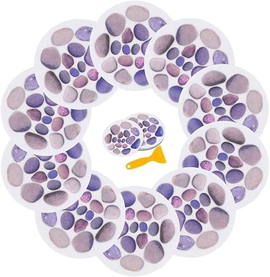 Autocollants de baignoire antidérapants, 8 pièces de grands autocollants de douche antidérapants pour enfants avec grattoir de qualité supérieure (gravier violet). Diaytar Sénégal : Votre guichet unique pour tous vos achats