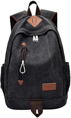 Sac à dos classique en toile, sac d'école de grande capacité, sac