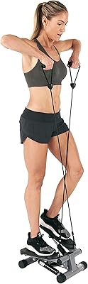 Équipement d'exercice avec bandes de résistance mini stepper de sunny health and fitness