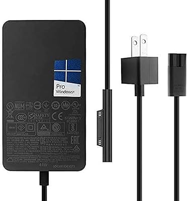 Chargeur pour ordinateur portable surface pro 44w 15v 2,58a compatible avec microsoft surface