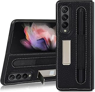 Coque mobile pour samsung galaxy z fold 3 avec porte-stylo s, fonction béquille