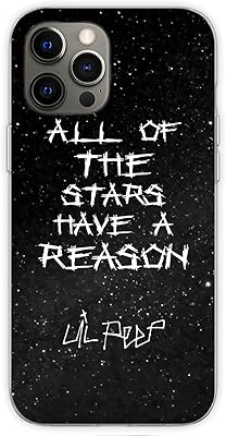 Coque mobile compatible avec iphone 14 plus avec design lil peep star, mots