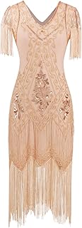 Misschen robe à franges et sequins art déco des années 1920 pour femme