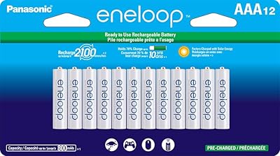 Piles aa préchargées panasonic enelop bk-4mcca12fa, rechargeables avec 2100 cycles de charge