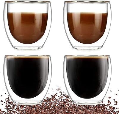 4 mini tasses à expresso isolées, mini tasses à expresso isolées pour latte