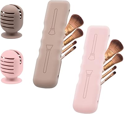 Porte-pinceau de maquillage de voyage zorliji, paquet de 4 protecteurs de pinceaux