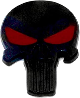 Autocollant de voiture avec logo the punisher en acier inoxydable noir 3d