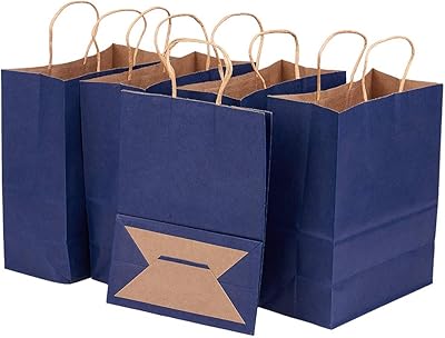 Paquet de 30 sacs en carton avec poignées torsadées () courses-cadeaux pour fêtes