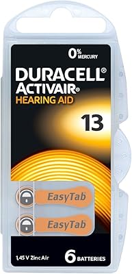 Batterie duracell active air taille 13 (paquet de 5 de 6 cellules)