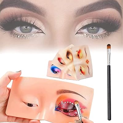 Coussin de pratique de maquillage 3d réaliste réutilisable, tampon de pratique en silicone