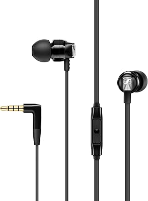 Écouteurs sennheiser cx 300s avec télécommande intelligente à un bouton - noir