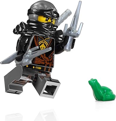 Minifigure lego ninjago - cole (mains du temps, avec armure noire) 2017
