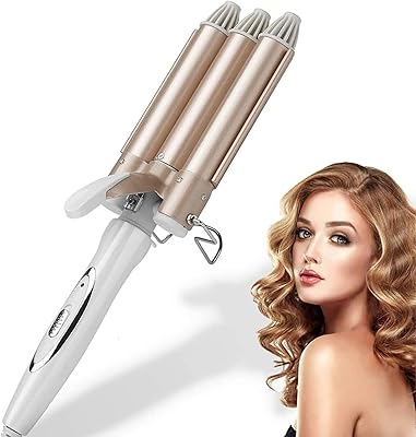 Baguette à friser électrique arabest avec 3 barils de tourmaline fer en céramique